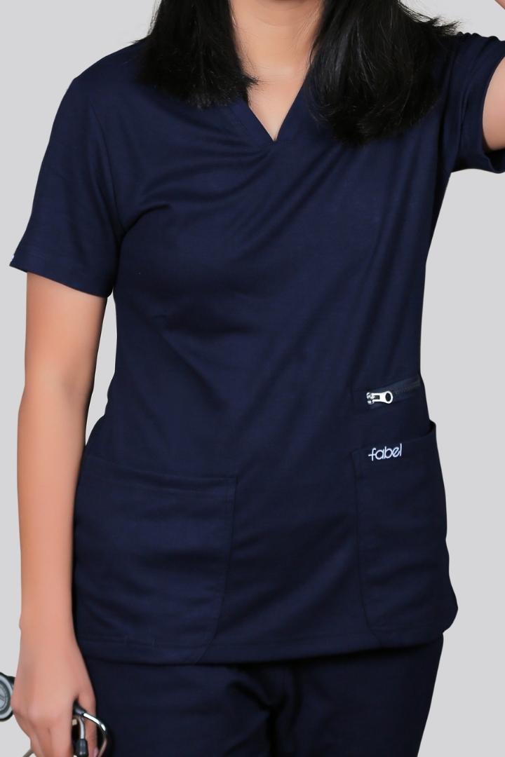 Women's Scrub Top Navy